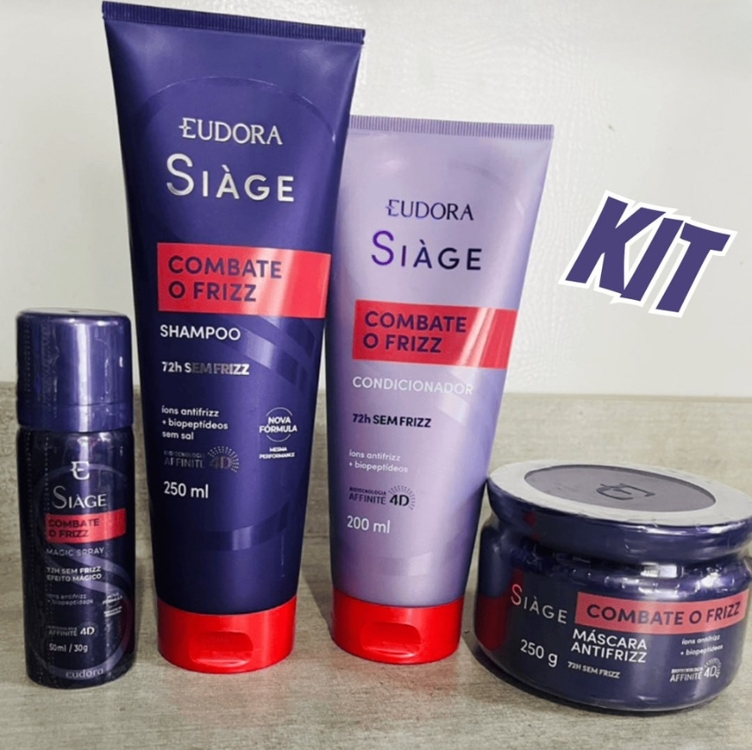 Eudora Kit Siàge Combate o Frizz (4 itens) Eudora Kit Siàge Combate o Frizz (4 itens)
