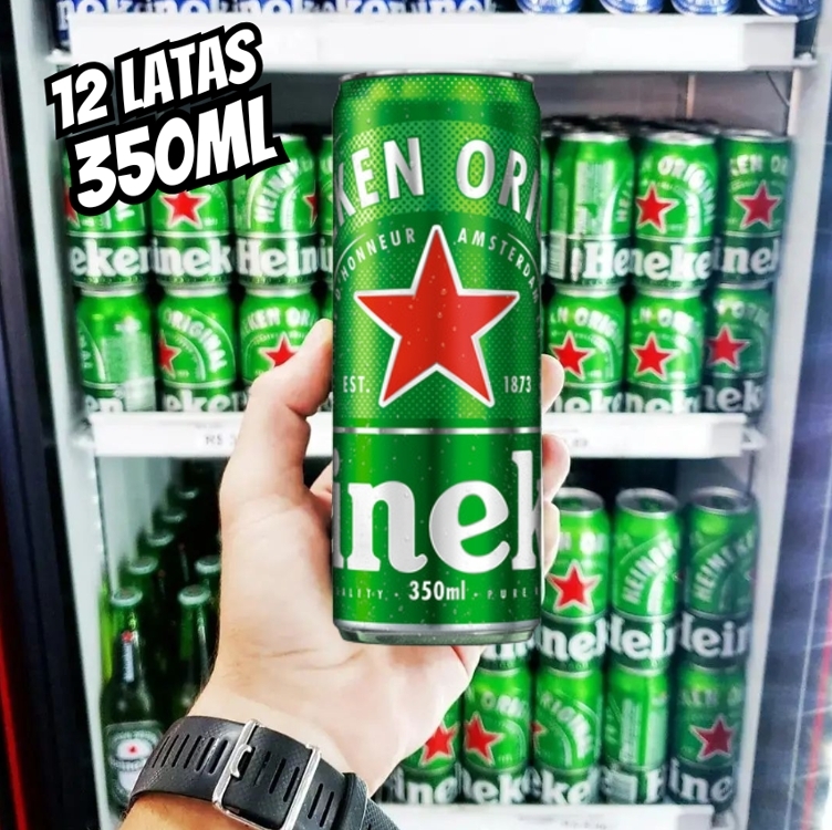 Pacote Cerveja Pilsen Sleek 12 Latas 350ml Heineken Pacote Cerveja Pilsen Sleek 12 Latas 350ml Heineken
