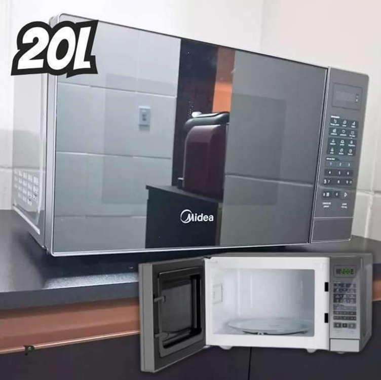 Micro-ondas 20l Prata Porta Espelhada Minuto Fácil Midea Micro-ondas 20l Prata Porta Espelhada Minuto Fácil Midea