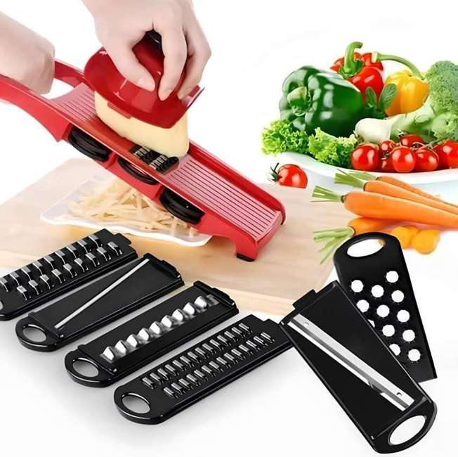 Ralador Fatiador Legumes Mandoline Slicer Multifuncional Aço Inox - Original Ralador Fatiador Legumes Mandoline Slicer Multifuncional Aço Inox - Original