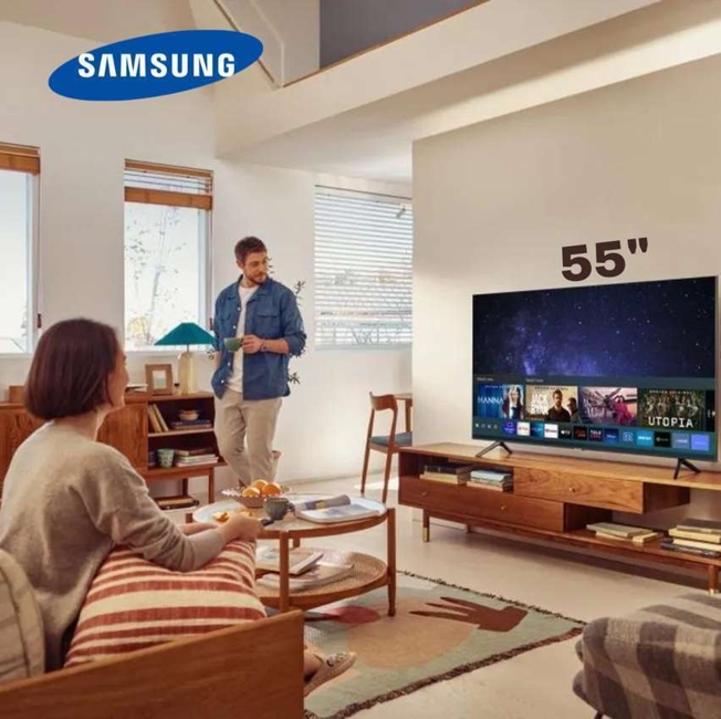 Smart Tv Samsung 55" Uhd 4k 55cu7700 2023, Processador Crystal 4k, Gaming Hub, Visual Livre De Cabos, Alexa Built In, Controle Único Smart Tv Samsung 55" Uhd 4k 55cu7700 2023, Processador Crystal 4k, Gaming Hub, Visual Livre De Cabos, Alexa Built In, Controle Único