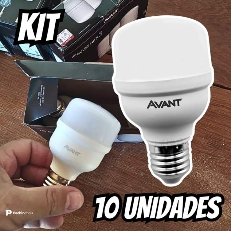 Kit 10 Lâmpadas Led 20w Bulbo 6500k Luz Branca Avant Luz Branco-frio Kit 10 Lâmpadas Led 20w Bulbo 6500k Luz Branca Avant Luz Branco-frio