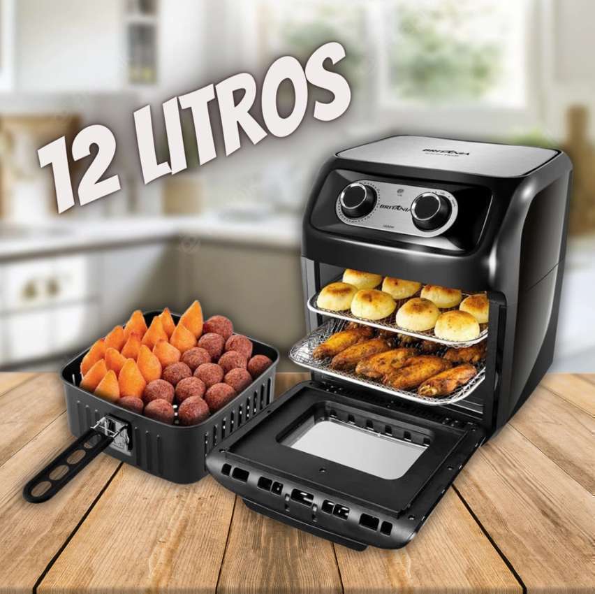 Fritadeira Air Fryer Britânia Oven 12 Litros 1800w - 220V Fritadeira Air Fryer Britânia Oven 12 Litros 1800w - 220V