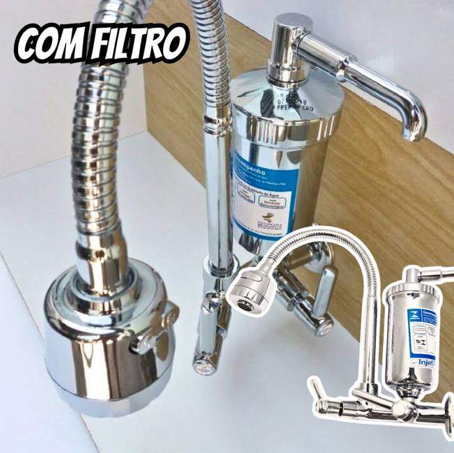 Torneira Com Filtro Cozinha Parede Gourmet Abs - Dazie Metais Torneira Com Filtro Cozinha Parede Gourmet Abs - Dazie Metais