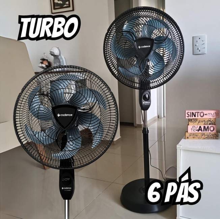 Ventilador De Coluna Cadence Eros Turbo, 220v, Preto E Azul, Vtr869 Ventilador De Coluna Cadence Eros Turbo, 220v, Preto E Azul, Vtr869