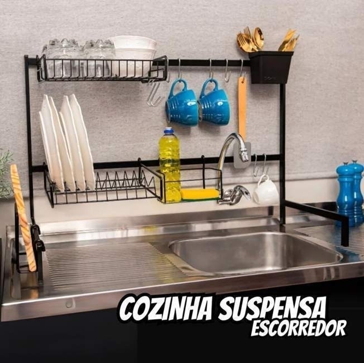 Cozinha Autossustentável Escorredor De Louça Suspenso Modular 63cm - Dicarlo Cozinha Autossustentável Escorredor De Louça Suspenso Modular 63cm - Dicarlo