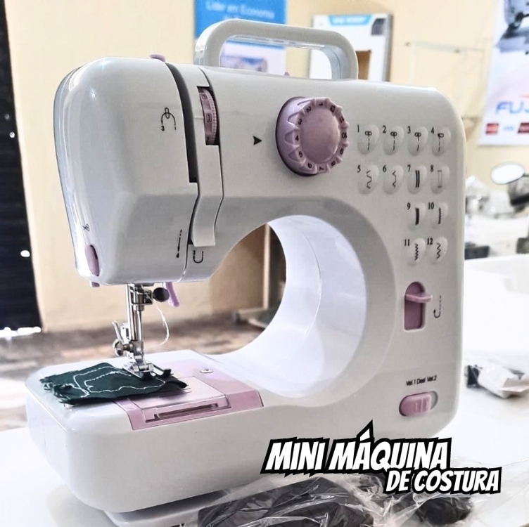 Mini Máquina De Costura Reta Lanmax Lm-505a Portátil Branca 110v/220v Mini Máquina De Costura Reta Lanmax Lm-505a Portátil Branca 110v/220v