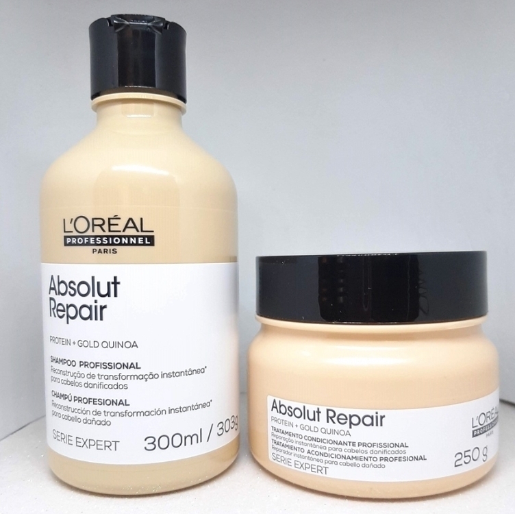 Kit Gold Quinoa Shampoo 300ml e Máscara 250ml - L'Oréal - L'Oréal Professionnel Kit Gold Quinoa Shampoo 300ml e Máscara 250ml - L'Oréal - L'Oréal Professionnel