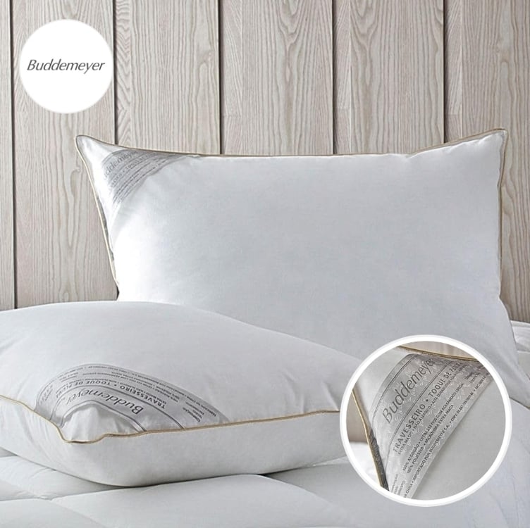 Buddemeyer Travesseiro 50x70cm Toque de Pluma Algodão Branco Buddemeyer Travesseiro 50x70cm Toque de Pluma Algodão Branco