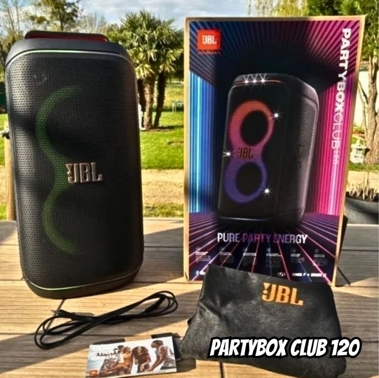 JBL, Caixa de Som, PartyBox Club 120, Bluetooth, Show de Luzes, À Prova de Respingos - 160W RMS JBL, Caixa de Som, PartyBox Club 120, Bluetooth, Show de Luzes, À Prova de Respingos - 160W RMS