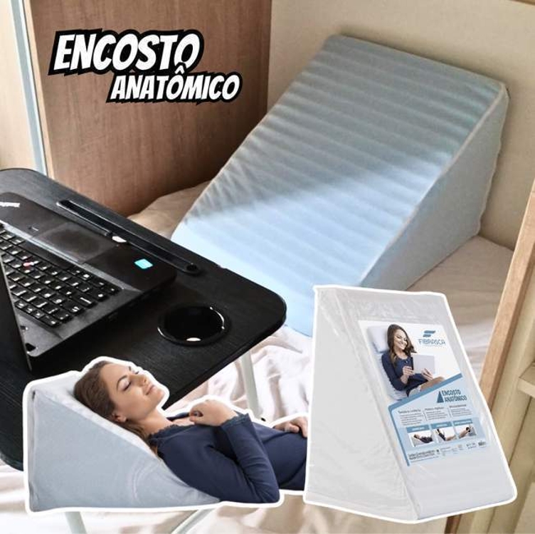 Travesseiro Triangular Encosto Anatômico – Branco - Fibrasca Travesseiro Triangular Encosto Anatômico – Branco - Fibrasca