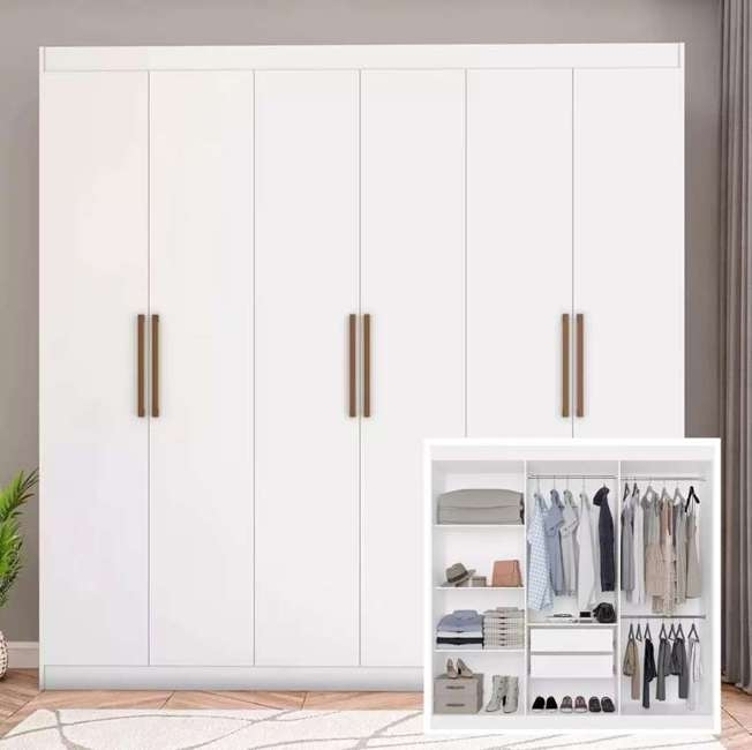 Guarda-roupa Bartira Ville Com 6 Portas E 2 Gavetas - 200,5cm De Largura Guarda-roupa Bartira Ville Com 6 Portas E 2 Gavetas - 200,5cm De Largura