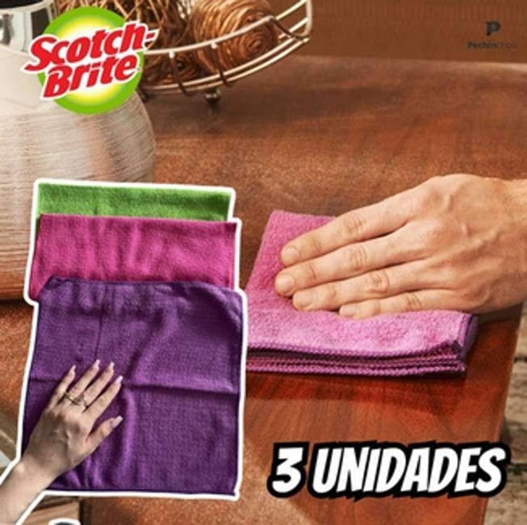 Scotch-Brite, 3M, Super Pano Multiuso, 3 unidades Scotch-Brite, 3M, Super Pano Multiuso, 3 unidades