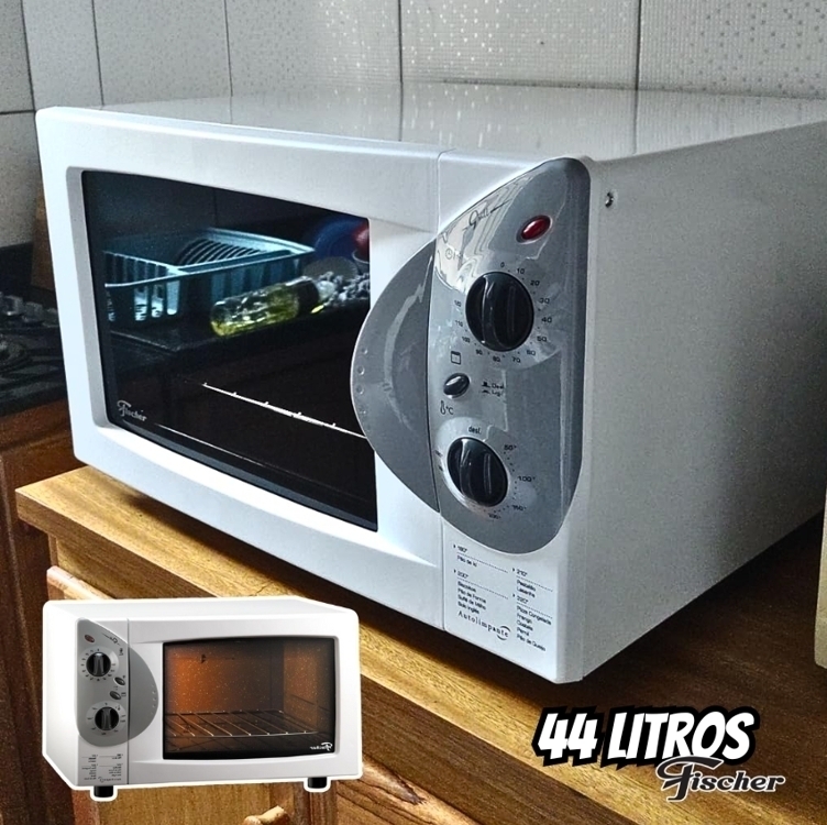 Fischer Forno Elétrico Bancada Grill 44l Branco 127v 1323-5697 Fischer Forno Elétrico Bancada Grill 44l Branco 127v 1323-5697