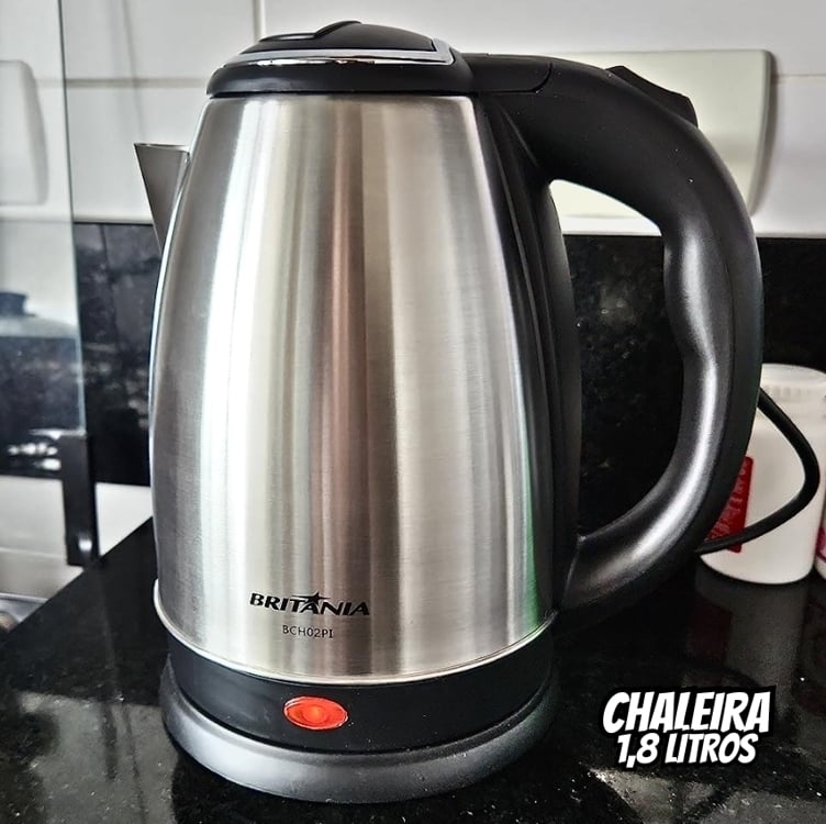 Chaleira, Bch02pi, 1,8L, Preto, 220v, Britânia Chaleira, Bch02pi, 1,8L, Preto, 220v, Britânia