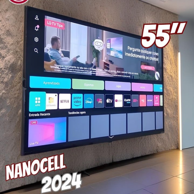 Smart Tv 4k 55" Lg Nanocell 55nano80t Processador Α5 Ger7 Ai Hub De Esportes Alexa/chromecast Integrado Webos 24 Controle Smart Magic Smart Tv 4k 55" Lg Nanocell 55nano80t Processador Α5 Ger7 Ai Hub De Esportes Alexa/chromecast Integrado Webos 24 Controle Smart Magic