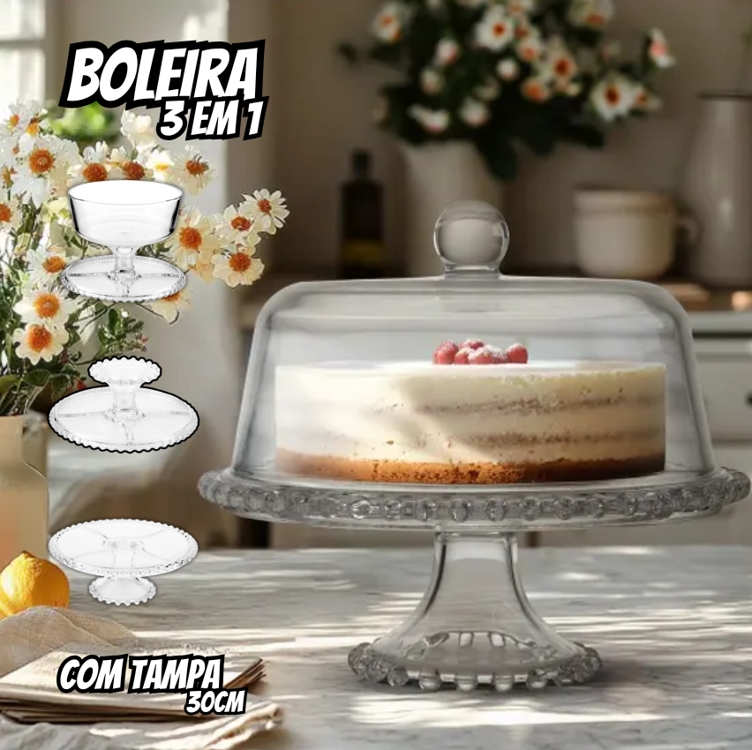 Boleira de Vidro com Tampa Haus Concept Dome 30cm Boleira de Vidro com Tampa Haus Concept Dome 30cm
