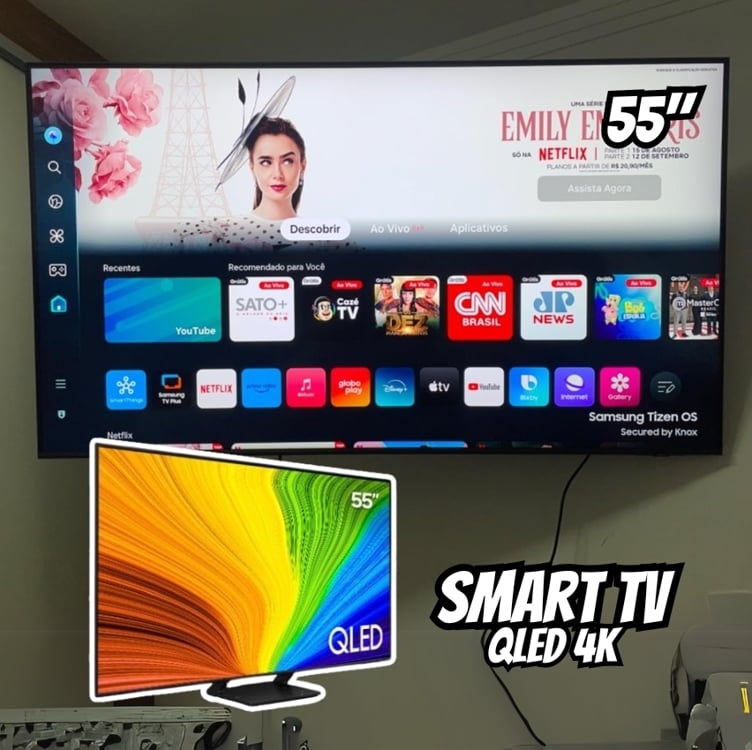 Smart TV Samsung QLED 4K 55" Polegadas 55Q70D 2024, Processador com AI, Gaming Hub, Alexa built in e Wi-Fi Smart TV Samsung QLED 4K 55" Polegadas 55Q70D 2024, Processador com AI, Gaming Hub, Alexa built in e Wi-Fi