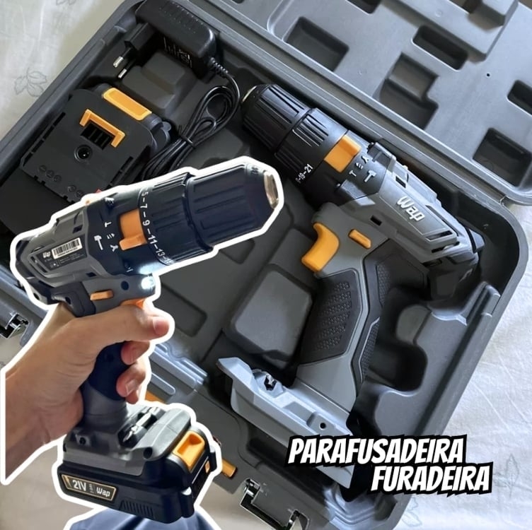 Parafusadeira E Furadeira De Impacto Wap K21 Id01 A Bateria Parafusadeira E Furadeira De Impacto Wap K21 Id01 A Bateria