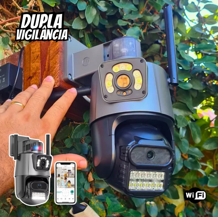 Camera Jgl P11 Wifi Segurança 6 Mp 4k Lente Dupla Vigilância Cor Preto Camera Jgl P11 Wifi Segurança 6 Mp 4k Lente Dupla Vigilância Cor Preto
