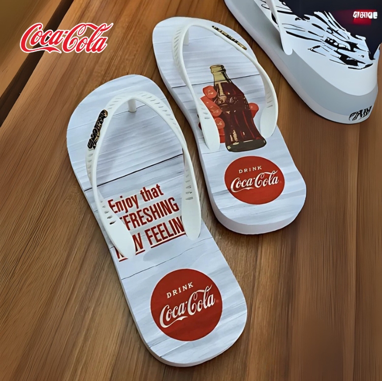 Chinelo Unissex Coca Cola Original Sandalia Moda Verão Chinelo Unissex Coca Cola Original Sandalia Moda Verão
