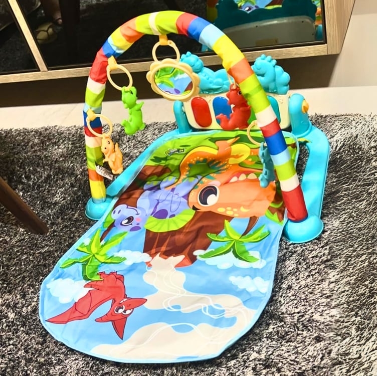 Maxi Baby Tapete De Atividades Para Bebê Piano Funny Dino Maxi Baby Tapete De Atividades Para Bebê Piano Funny Dino