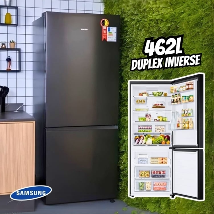 Geladeira Duplex Inverse Evolution SmartThings Samsung RB50 Black Inox 462L Geladeira Duplex Inverse Evolution SmartThings Samsung RB50 Black Inox 462L