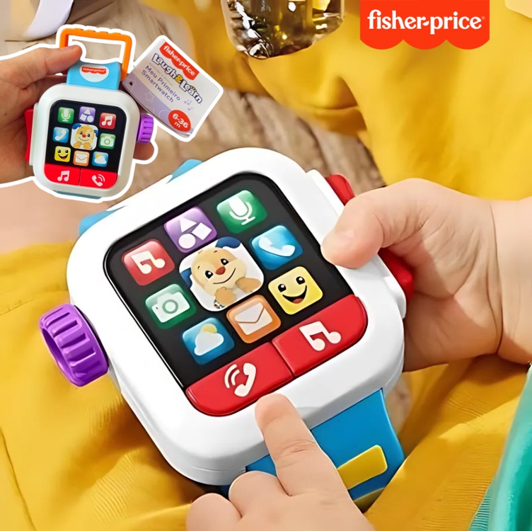 Fisher-Price, Meu Primeiro Smartwatch, Aprender e Brincar, Estimula o Desenvolvimento, Brinquedo para Bebês, A partir 6 meses Fisher-Price, Meu Primeiro Smartwatch, Aprender e Brincar, Estimula o Desenvolvimento, Brinquedo para Bebês, A partir 6 meses