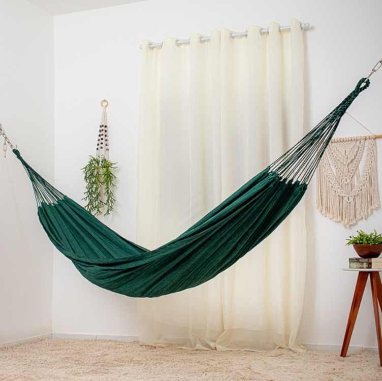 Rede de Dormir Casal Reforçada Algodão (Verde) Rede de Dormir Casal Reforçada Algodão (Verde)