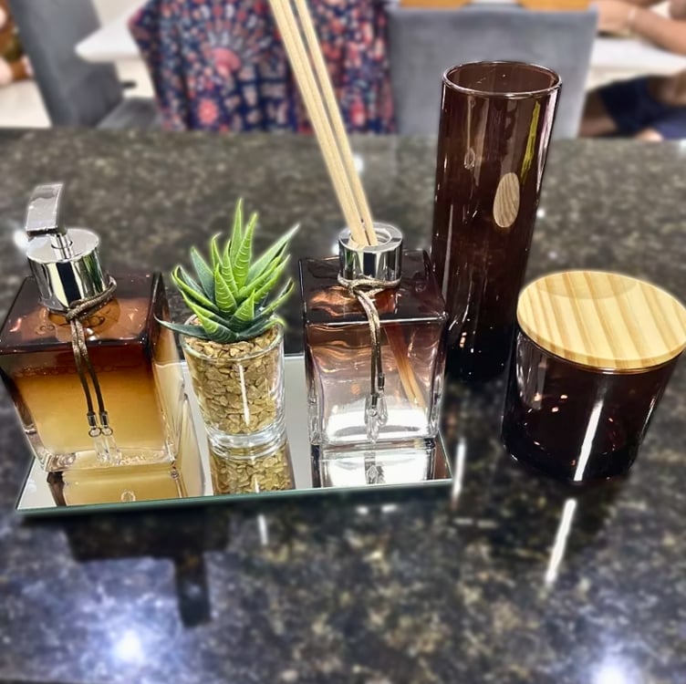 Kit Banheiro Kit Lavabo Aromatizador De Ambiente Saboneteira Kit Banheiro Kit Lavabo Aromatizador De Ambiente Saboneteira