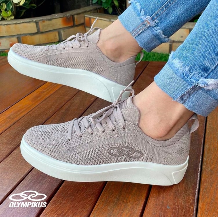 Tênis Olympikus Plato Feminino - Bege Tênis Olympikus Plato Feminino - Bege