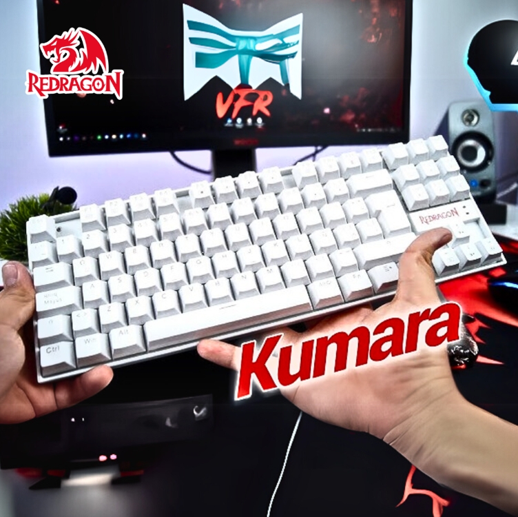 Teclado Mecânico Gamer Redragon Kumara, Anti-ghosting, Led Vermelho, Switch Outemu Blue, Abnt2, Branco - K552w-2 (pt-blue) Teclado Mecânico Gamer Redragon Kumara, Anti-ghosting, Led Vermelho, Switch Outemu Blue, Abnt2, Branco - K552w-2 (pt-blue)