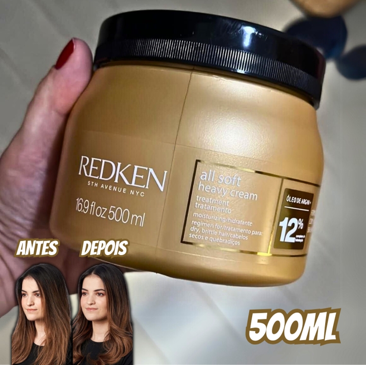 Máscara de Tratamento All Soft 500Ml, Redken Máscara de Tratamento All Soft 500Ml, Redken