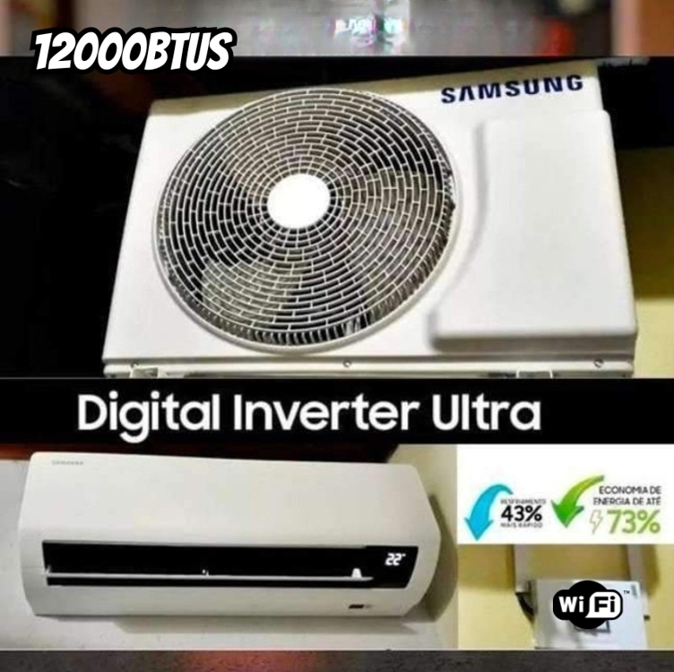 Ar-condicionado Split Samsung Digital Inverter Ultra Connect Ai 12.000 Btus Frio Ar12dyfzawknaz Ar-condicionado Split Samsung Digital Inverter Ultra Connect Ai 12.000 Btus Frio Ar12dyfzawknaz