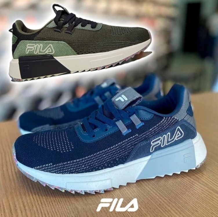 Tênis Fila F Virtuous Knit Masculino - Marinho+Cinza Tênis Fila F Virtuous Knit Masculino - Marinho+Cinza