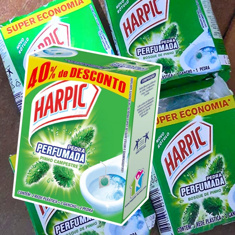 Harpic Pedra Sanitária Aroma Plus Pinho 1un Harpic Pedra Sanitária Aroma Plus Pinho 1un