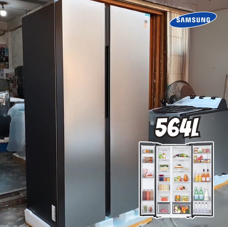 Geladeira Side by Side SmartThings Samsung RS57 Inox 564L Geladeira Side by Side SmartThings Samsung RS57 Inox 564L