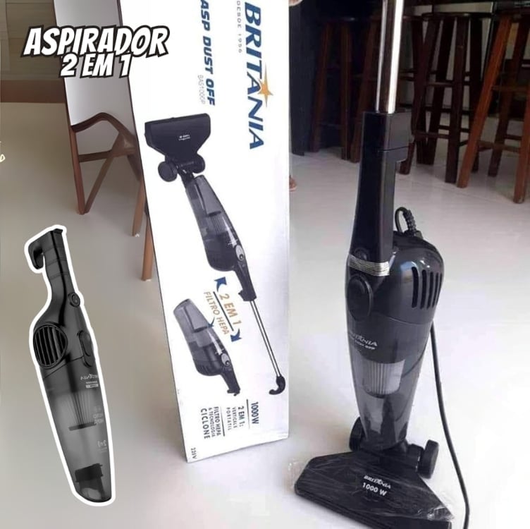 Aspirador de Pó Vertical Britânia 2 em 1 Preto BAS1295P – 220 Volts Aspirador de Pó Vertical Britânia 2 em 1 Preto BAS1295P – 220 Volts