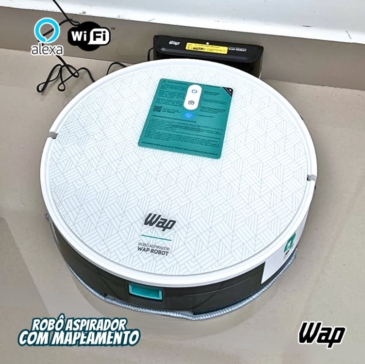 Robô Aspirador Com Mapeamento Wap Robot W1000 Alexa Google Robô Aspirador Com Mapeamento Wap Robot W1000 Alexa Google
