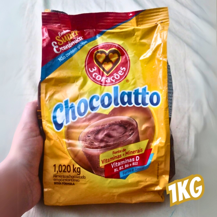 3 Corações Achocolatado em Pó Chocolatto, Pacote 1kg 3 Corações Achocolatado em Pó Chocolatto, Pacote 1kg