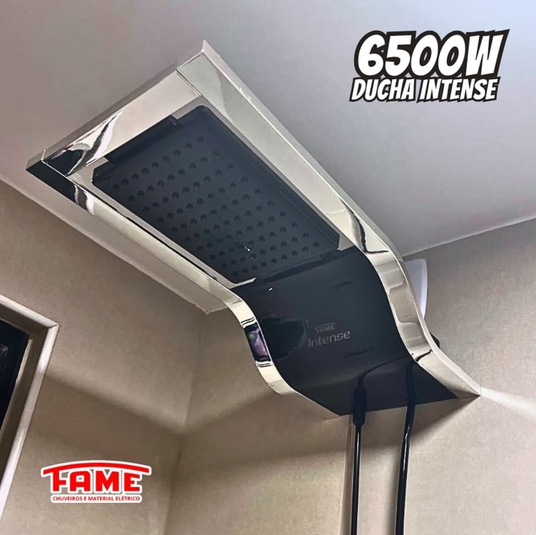 Chuveiro/ducha Elétrico Fame Intense 6500w 220v Preto 4487 Chuveiro/ducha Elétrico Fame Intense 6500w 220v Preto 4487