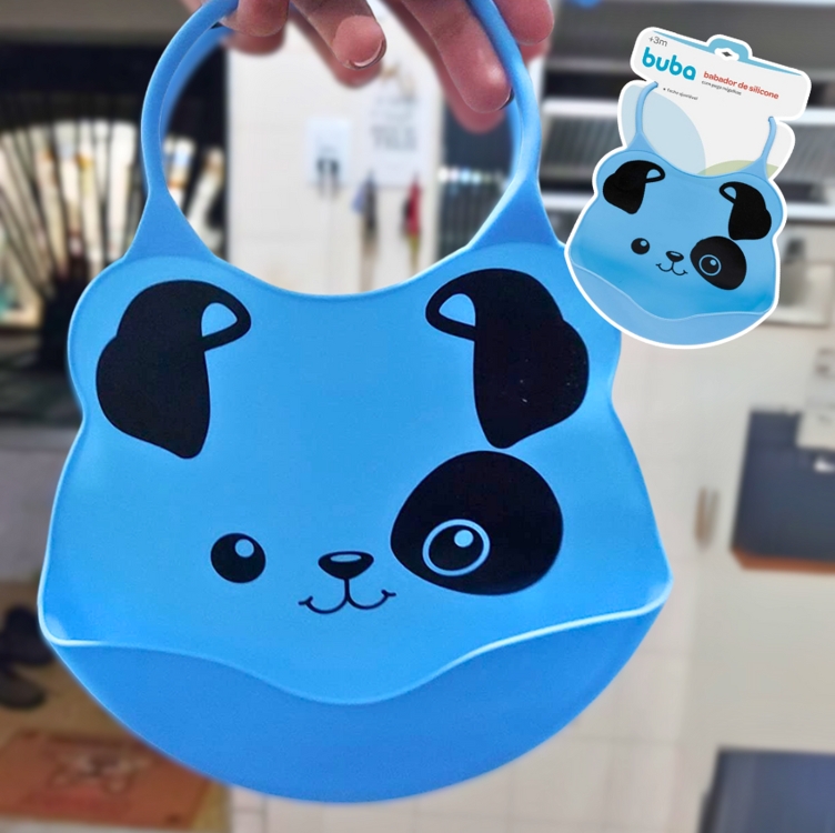 Buba Babador De Silicone Com Pega Migalhas Colorido Buba Babador De Silicone Com Pega Migalhas Colorido