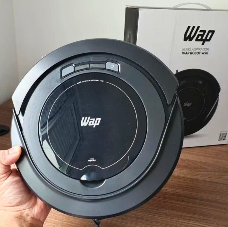 Robô aspirador Robot W90 varre aspira e passa pano 30w Wap cor preto 110V/220V Robô aspirador Robot W90 varre aspira e passa pano 30w Wap cor preto 110V/220V