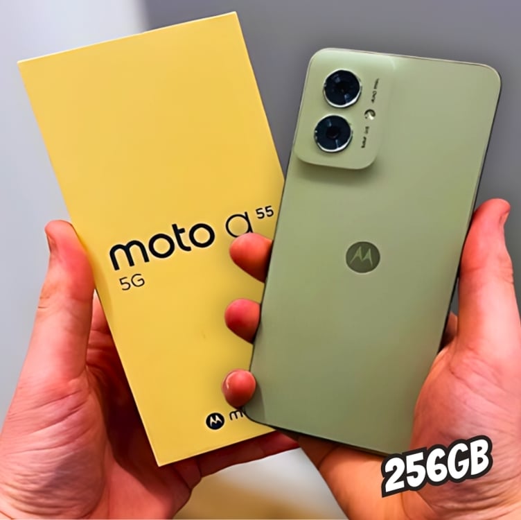 Smartphone Motorola Moto g55 5G - 256GB 16GB (8GB RAM+8GB Ram Boost) e Camera 50MP com AI NFC Tela 6.5" com Superbrilho- Verde Vegan Leather Smartphone Motorola Moto g55 5G - 256GB 16GB (8GB RAM+8GB Ram Boost) e Camera 50MP com AI NFC Tela 6.5" com Superbrilho- Verde Vegan Leather