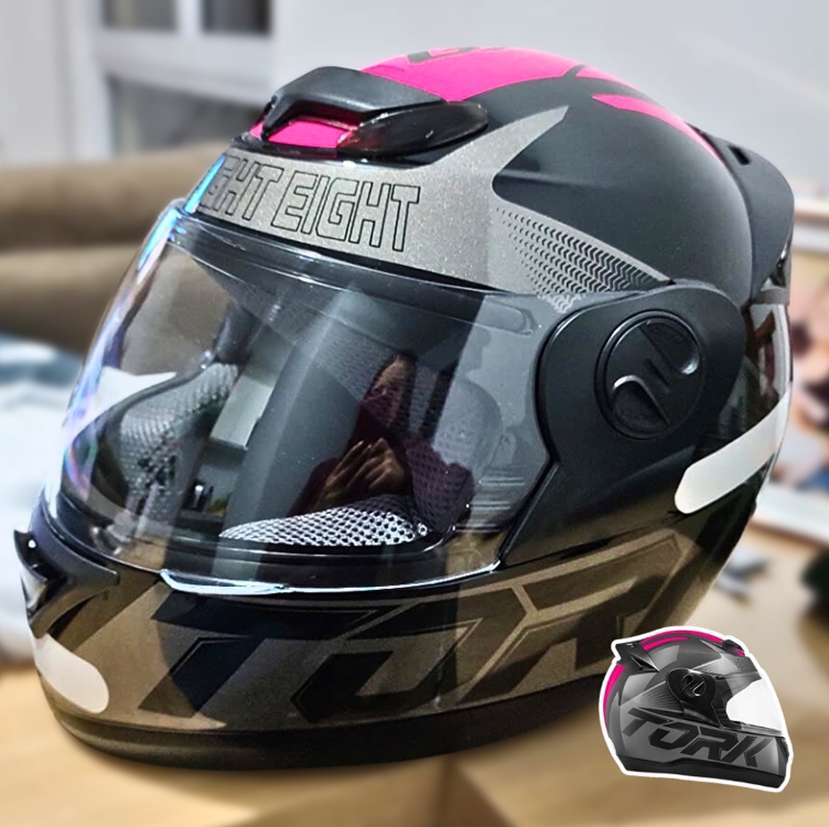 Pro Tork 788 Evolution G7, Capacete Adulto Unissex, Preto/Rosa (Black/Pink), 56 Pro Tork 788 Evolution G7, Capacete Adulto Unissex, Preto/Rosa (Black/Pink), 56
