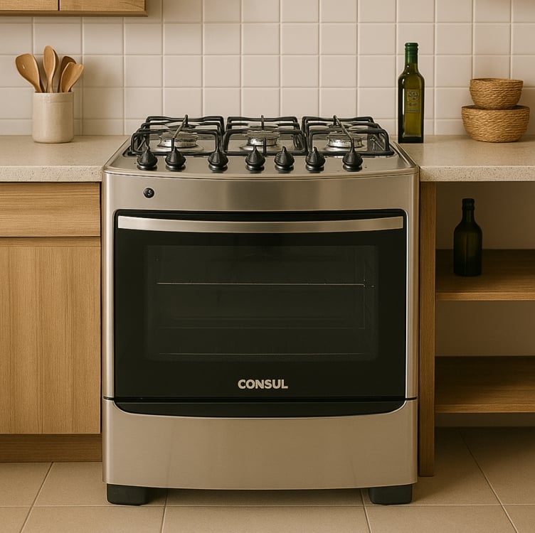 Fogão De Piso 5 Bocas Consul Cfs5nar Acendimento Automático Cor Inox Fogão De Piso 5 Bocas Consul Cfs5nar Acendimento Automático Cor Inox
