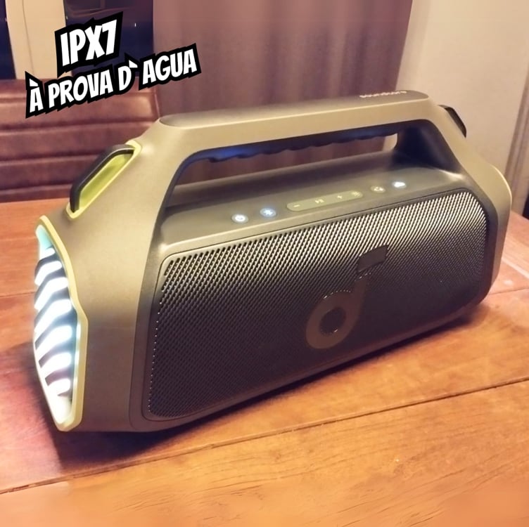 Boom 2 Plus Soundcore Da Anker Caixa De Som Portáteis Bluetooth Alto-falante Externo, 140w, 2+2 Canais, Bassup™ 2.0, 20h De Reprodução, Carregamento Rápido, Ipx7, Luzes Rgb, Power Bank, Preto Boom 2 Plus Soundcore Da Anker Caixa De Som Portáteis Bluetooth Alto-falante Externo, 140w, 2+2 Canais, Bassup™ 2.0, 20h De Reprodução, Carregamento Rápido, Ipx7, Luzes Rgb, Power Bank, Preto