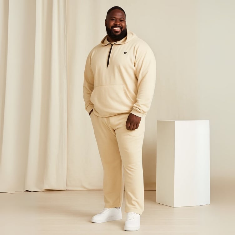 Conjunto Moletom Plus Size Masculino Blusa Frio Calça Jogger Conjunto Moletom Plus Size Masculino Blusa Frio Calça Jogger