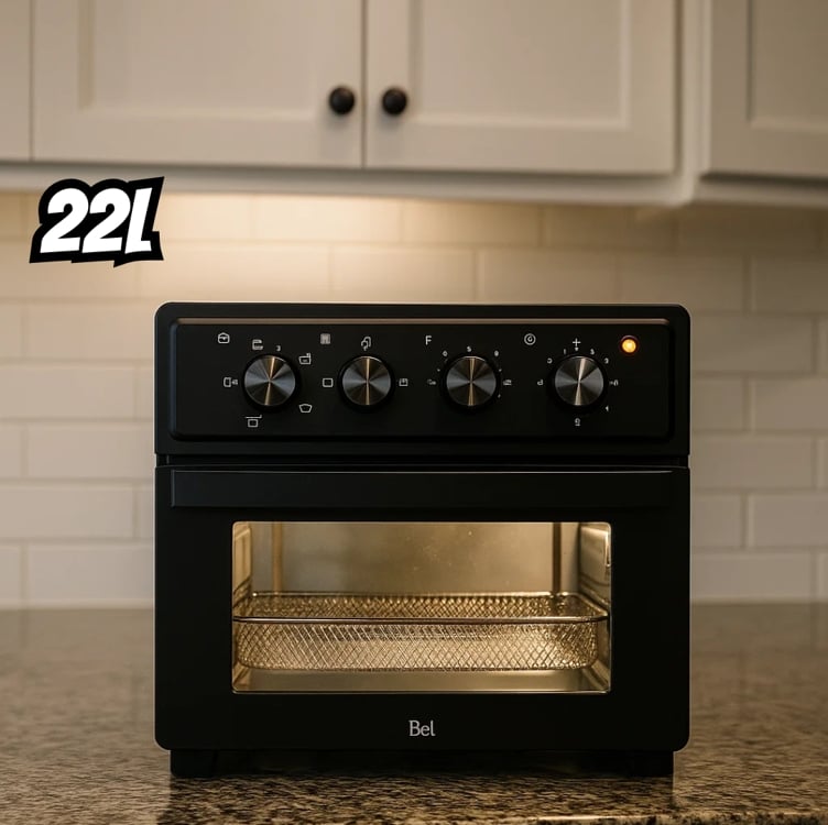 Forno Elétrico 22l 1800w Com Função Air Fryer Preto Bel22ad 127v Forno Elétrico 22l 1800w Com Função Air Fryer Preto Bel22ad 127v