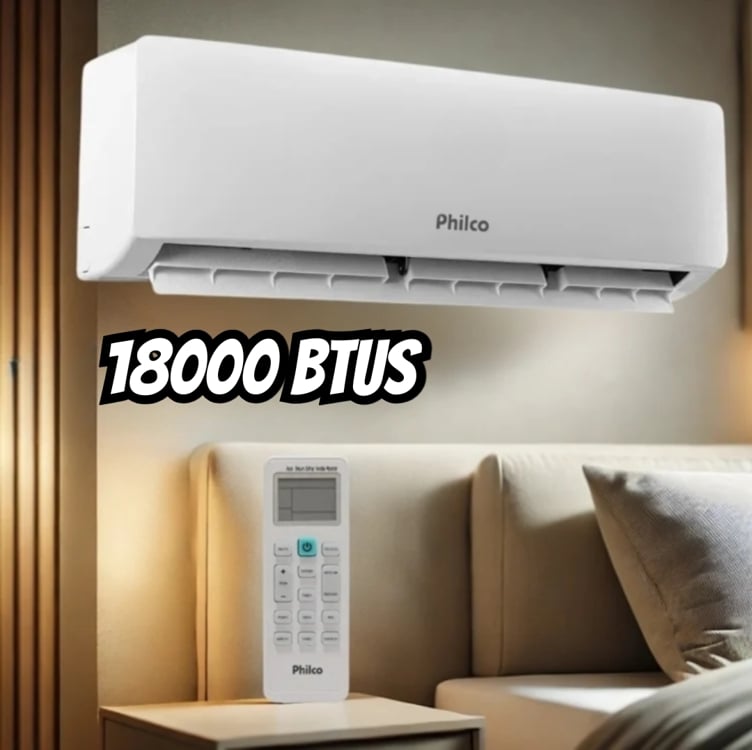 Ar Condicionado Split Philco Hi Wall Inverter 18.000 BTUS Frio Branco Monofásico 220V PAC18FC Ar Condicionado Split Philco Hi Wall Inverter 18.000 BTUS Frio Branco Monofásico 220V PAC18FC